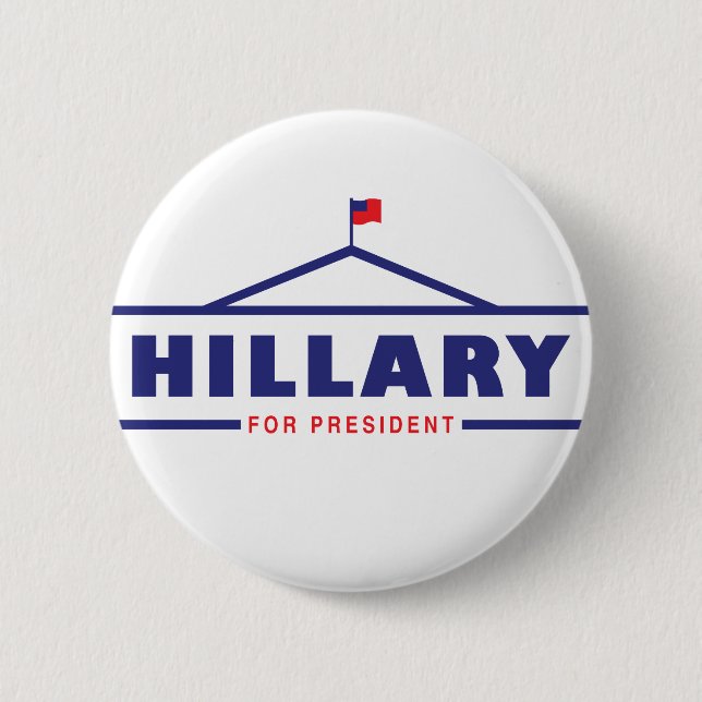Badge Rond 5 Cm Président Hillary Clinton en Button 2016 (Devant)