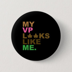 Badge Rond 5 Cm Président Kamala Harris Mon Vp Me Semble Melani