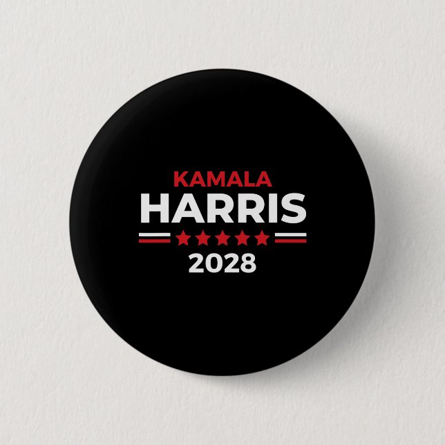 Badge Rond 5 Cm Président Kamala Harris Pour Président 2028 (Devant)