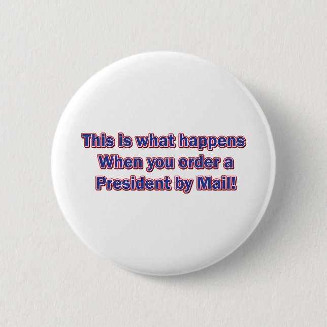 Badge Rond 5 Cm Président par courrier (Devant)