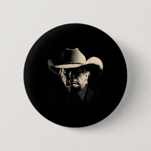 Badge Rond 5 Cm Président Trump Head Cowboy Usa 2024 Vote
