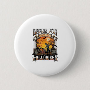 Badge Rond 5 Cm Prêt depuis la dernière citrouille zombie de shopp