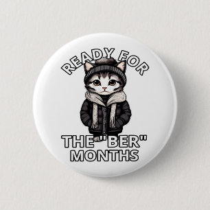 Badge Rond 5 Cm Prêt Pour Les Mois Bers Feuilles Automne Kit D'Hiv