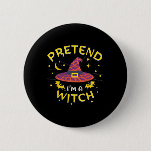 Badge Rond 5 Cm Prétendre que je suis un costume d'Halloween fantô