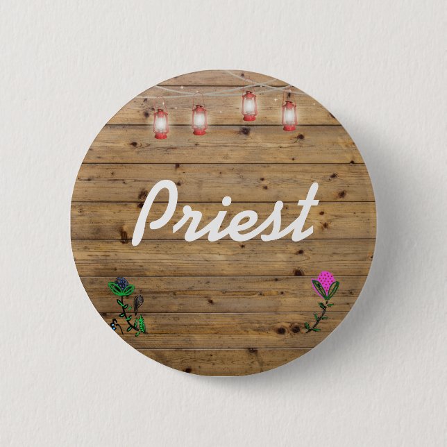 Badge Rond 5 Cm Prêtre (Devant)