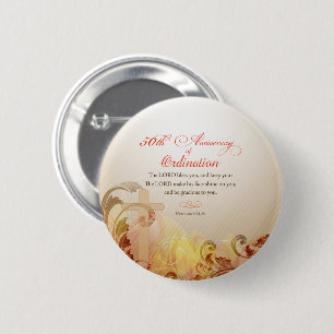 Badge Rond 5 Cm Prêtre, 50e anniversaire de l'ordination bénédicti