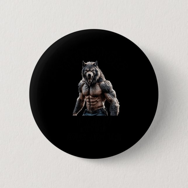 Badge Rond 5 Cm Preuve Werewolf Que La Taille Ne Sticker (Devant)