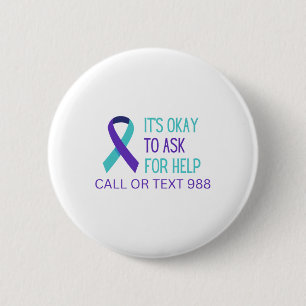 Badge Rond 5 Cm Prévention du suicide 988 Chemise téléphonique 988
