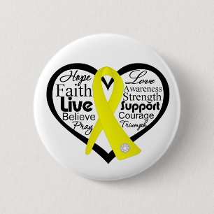 Badge Rond 5 Cm Prévention du suicide Collage du ruban cardiaque