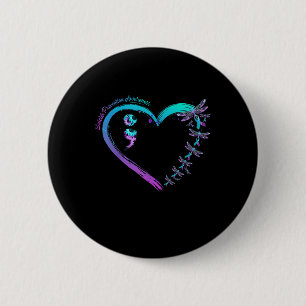 Badge Rond 5 Cm Prévention du suicide Papillon Cœur Amour