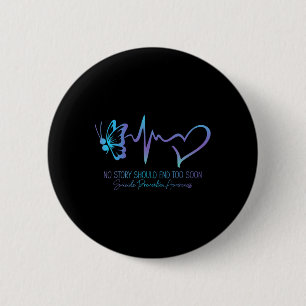 Badge Rond 5 Cm Prévention du suicide Papillon Point-virgule H