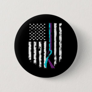 Badge Rond 5 Cm Prévention du suicide - Ruban de sensibilisation a