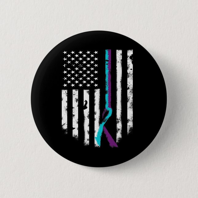 Badge Rond 5 Cm Prévention du suicide - Ruban de sensibilisation a (Devant)