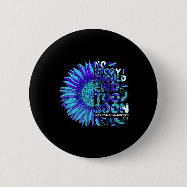 Badge Rond 5 Cm Prévention du suicide Sensibilisation Aucune histo (Devant)