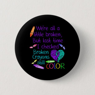 Badge Rond 5 Cm Prévention du suicide Sensibilisation aux crayons 