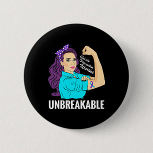 Badge Rond 5 Cm Prévention Sensibilisation Santé mentale Guerrier