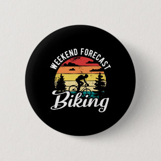 Badge Rond 5 Cm Prévisions de week-end de vélo en descente cyclism