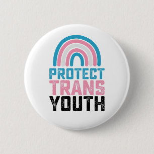 Badge Rond 5 Cm Pride LGBT Protéger les jeunes transgenres transge