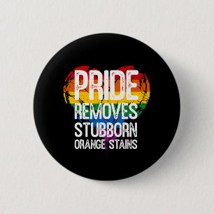 Badge Rond 5 Cm Pride supprime Orange Têtu Trump Pride M
