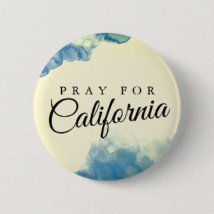 Badge Rond 5 Cm PRIER POUR LA Californie