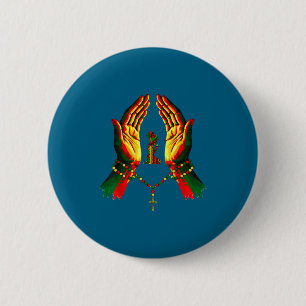 Badge Rond 5 Cm Prière de foi noire Héritage africain chrétien Bla