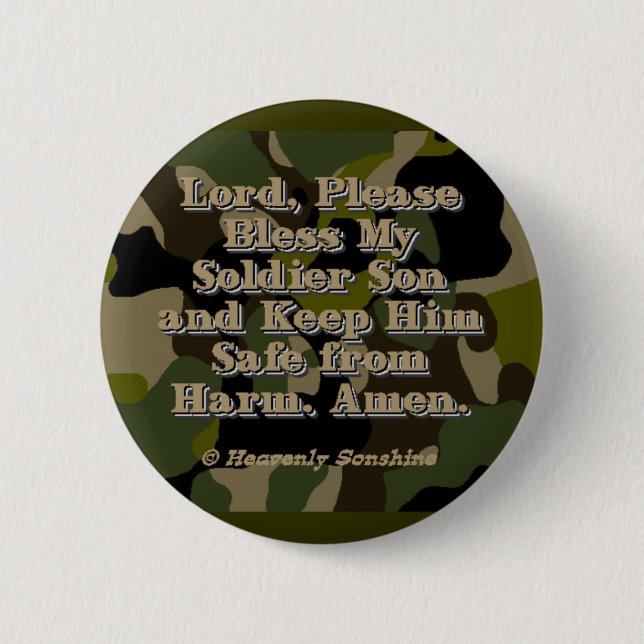 Badge Rond 5 Cm Prière du fils du soldat (Devant)