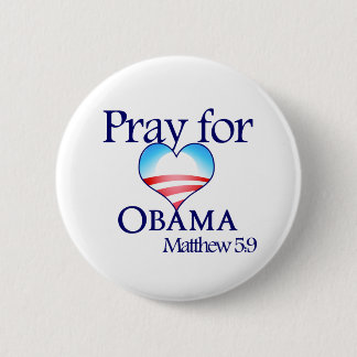 Badge Rond 5 Cm Priez pour le bouton d'Obama