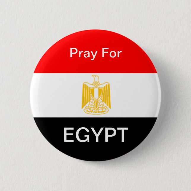 Badge Rond 5 Cm Priez pour l'ÉGYPTE (Devant)