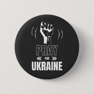 Badge Rond 5 Cm Priez pour l'Ukraine - Soutenez les Ukrainiens