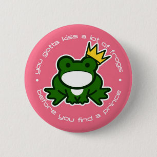 Badge Rond 5 Cm Prince Button de grenouille