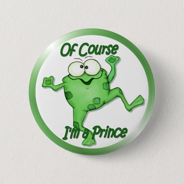 Badge Rond 5 Cm Prince de grenouille (Devant)