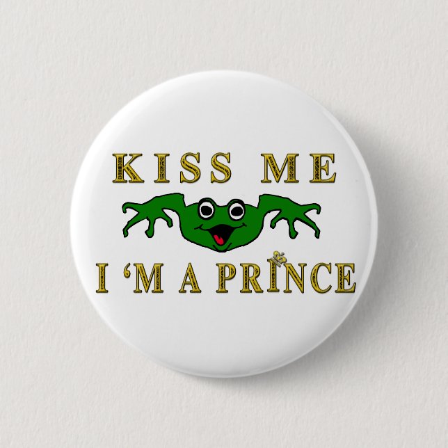Badge Rond 5 Cm Prince de grenouille (Devant)