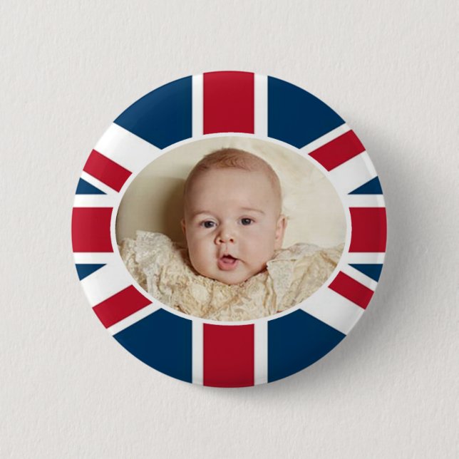Badge Rond 5 Cm Prince George - William et Kate (Devant)