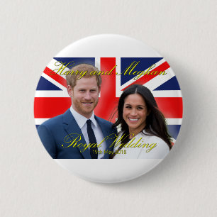 Badge Rond 5 Cm Prince Harry et Meghan Markle Mariage royal
