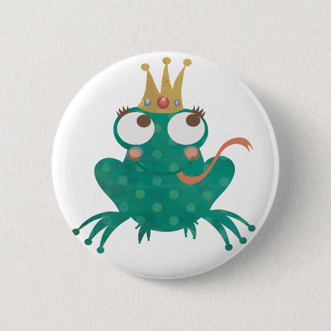 Badge Rond 5 Cm Prince Pin de grenouille (Devant)