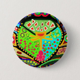 Badge Rond 5 Cm Princes Dianna Diamond Heart