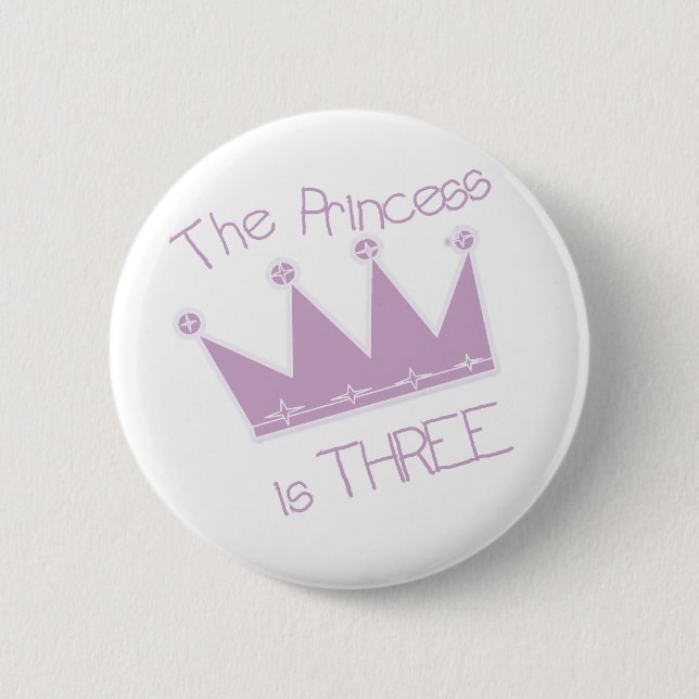 Badge Rond 5 Cm Princess Crown 3e Anniversaire Tshirts et cadeaux (Devant)