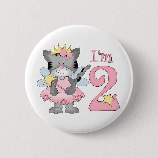 Badge Rond 5 Cm Princess Kitty 2nd Birthday (Devant)