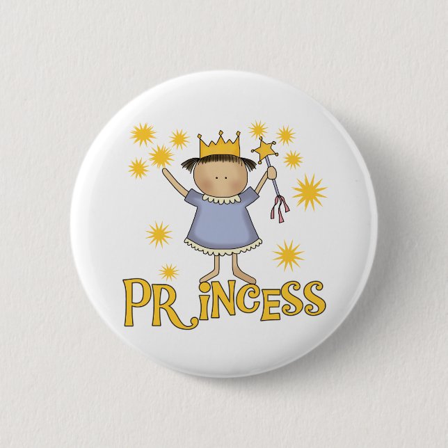 Badge Rond 5 Cm Princesse (Devant)