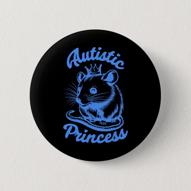 Badge Rond 5 Cm Princesse autiste Opossum 2  (Devant)