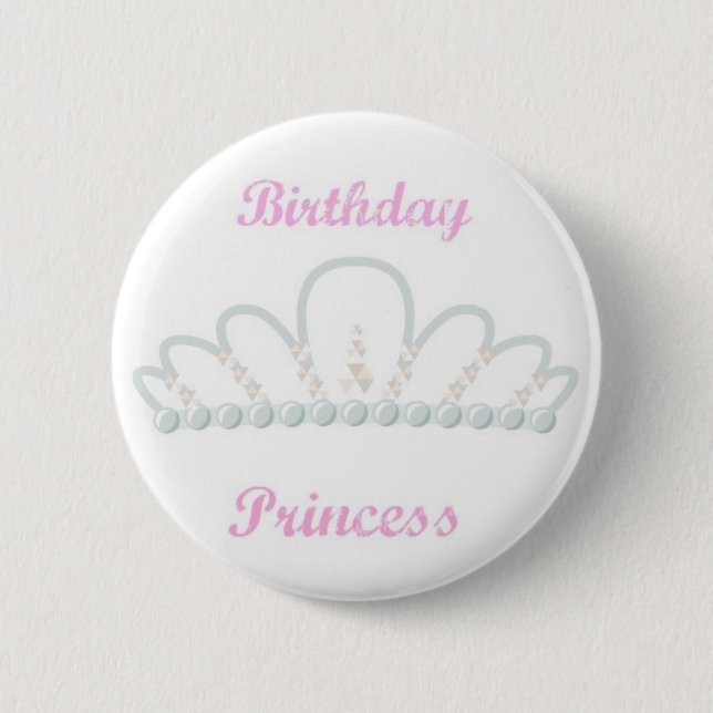 Badge Rond 5 Cm Princesse Birthday Pin (Devant)
