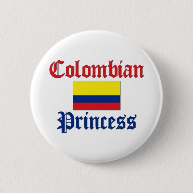 Badge Rond 5 Cm Princesse colombienne (Devant)