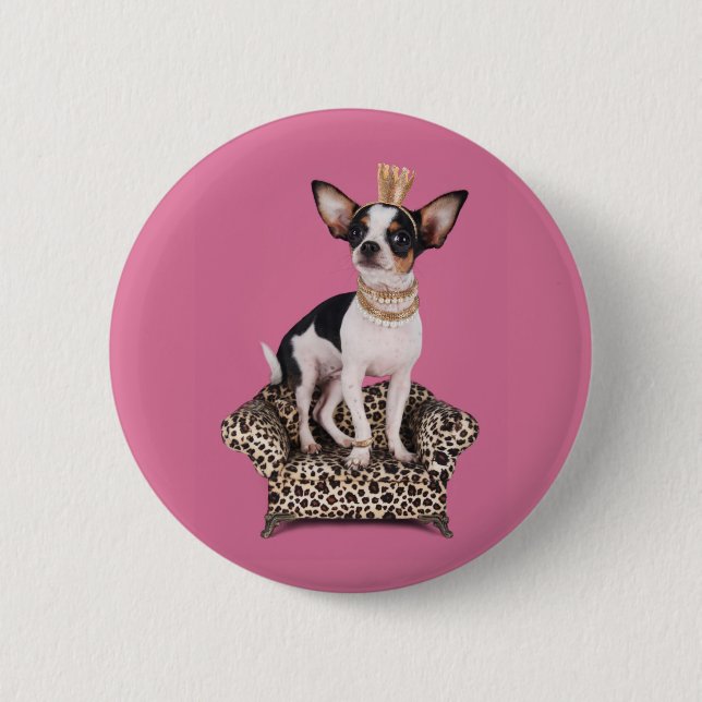 Badge Rond 5 Cm Princesse de chiwawa (Devant)
