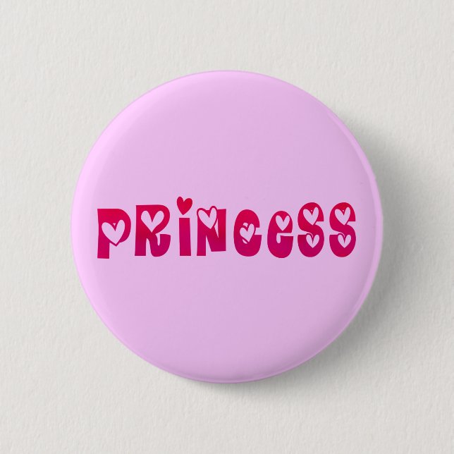Badge Rond 5 Cm Princesse de coeur (Devant)