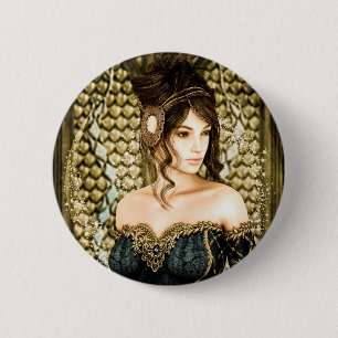 Badge Rond 5 Cm Princesse de conte de fées