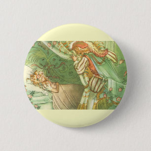 Badge Rond 5 Cm Princesse de la Belle au Bois Dormant, Conte de Fé