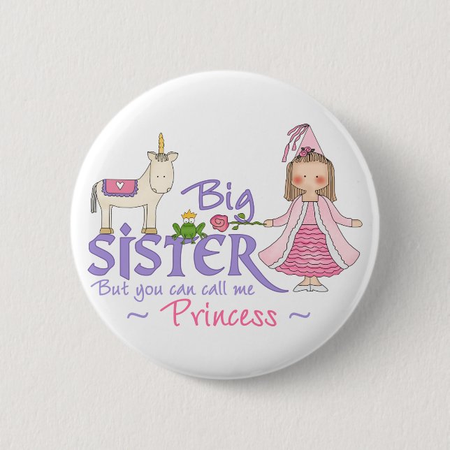 Badge Rond 5 Cm Princesse de licorne (Devant)