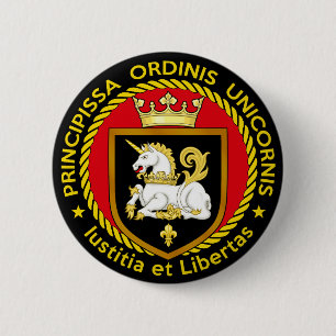 Badge Rond 5 Cm Princesse de l'Ordre de l'Unicorne