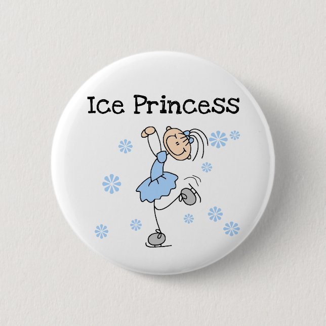 BADGE ROND 5 CM PRINCESSE DE PATINAGE DE GLACE (Devant)