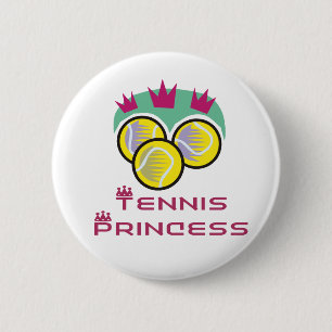 Badge Rond 5 Cm Princesse de TennisChick